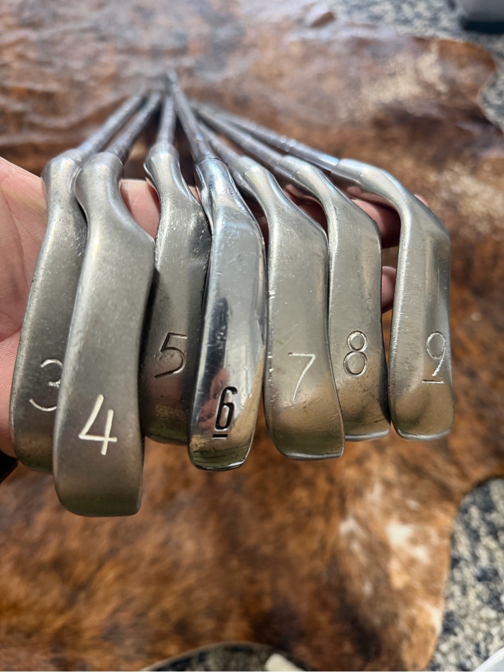 ⛳  PING EYE 2 BLACK DOT 3-9  MATCHING SERIAL #s 7 clubs RH 6iron Is Cobra READ